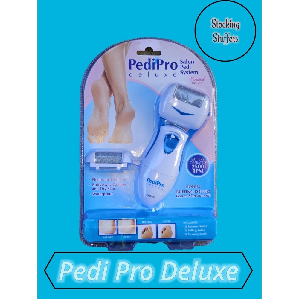 PediPro Deluxe Salon Pedi System. Personal Touch Electronic Foot File BLUE NEW